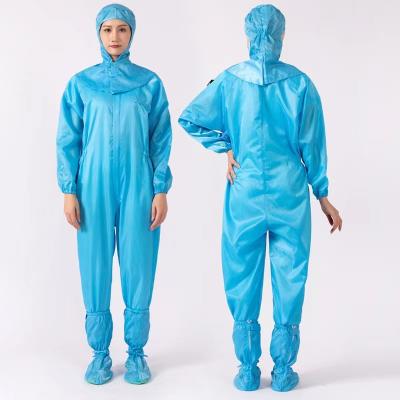 China ESD Clean Room Clothes  Worker Suit Anti Static Coverall 100D*100D for sale