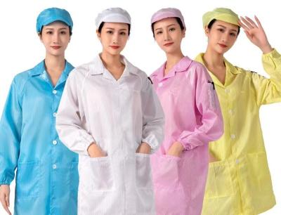 China Long Sleeve Anti Static T Shirt ESD 2.5mm Cleanroom Hooded Work Pants for sale