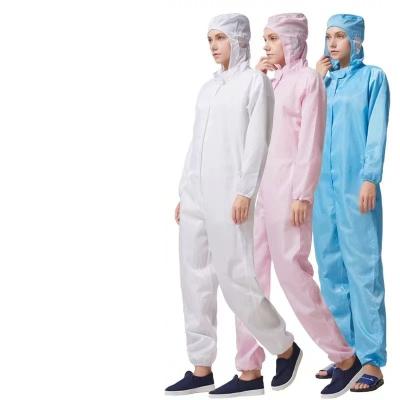China ESD Lint Free Garments Unisex Dustproof Antistatic Clean Room Suit for sale