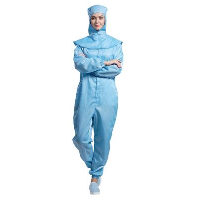 China Breathable Anti Static Garments ESD Dustproof Unisex Jumpsuit With Zipper for sale