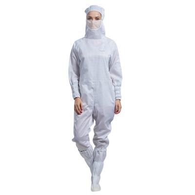 中国 エレクトロニクス産業の白い反静的な衣服ESDの実験室のコートはつばを立てる 販売のため