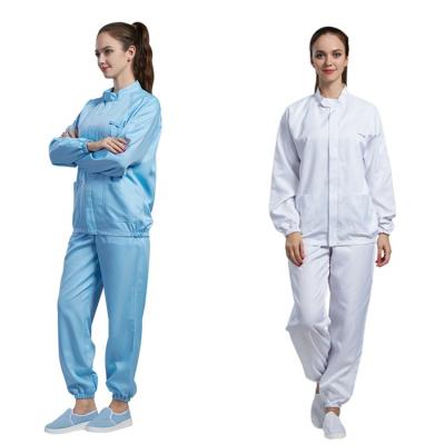 China Various Color ESD Safe Smocks Polyester Antistatic Working Clothes for sale