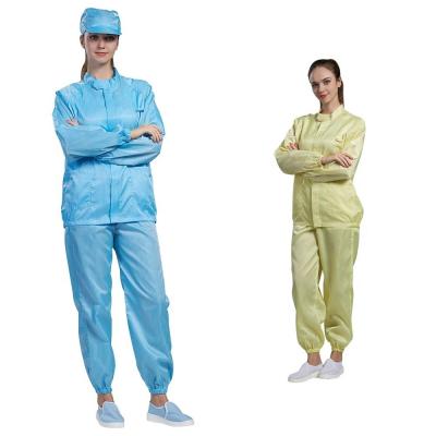 China Cleanroom ESD Anti Static Garments 52*34*54cm Smock Cotton Lab Coat for sale