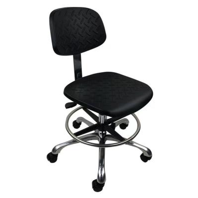China AntiStatic ESD Economical Ergonomic Lab Stool Aluminum ESD Chairs With Wheels for sale
