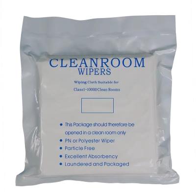 China 110GSM Laser Cut Cleanroom Polyester Wiper Lint Free Cleanroom Wipers for sale