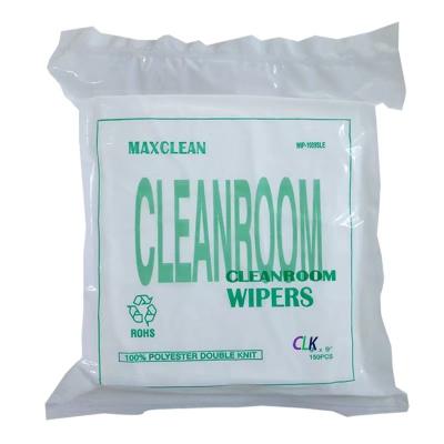 China Electronic Cleanroom Wipers 9x9 100 Lint Free Laser Sealed 100% Polyester for sale