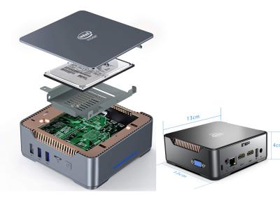 China PC portuaria J4125 de Intel Celeron de 3 exhibiciones mini con el LAGO 2 gemini de HDMI tamaño pequeño en venta