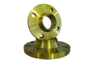 China DIN 2633 PN16 Forged Weld Neck Flange With Golden Color for sale