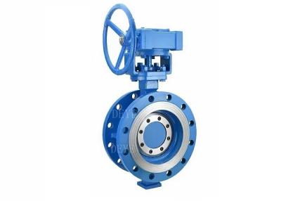 China Double Flange Oil Gas Valve Triple Eccentric Butterfly Valve With Replaceable Seated for sale