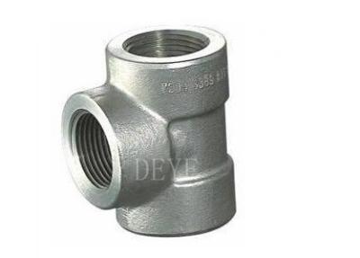 China High Pressure Screwed Stainless Steel Equal Tee With NPT Threaded for sale