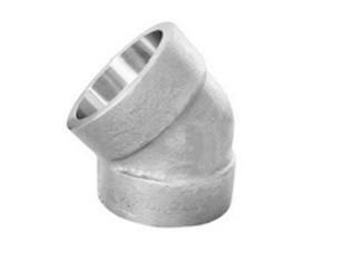China SS Forged Steel High Pressure Pipe Fittings 3000lbs 45deg Elbow With S/W Ends for sale