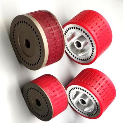 China Rubber Suction Wheel STAHL Folding Machine Parts Heidelberg Stahlfolder Red Color for sale