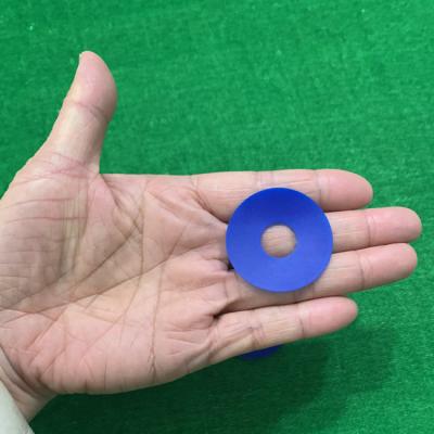 China 38 X 15 X 0.8mm Flat Rubber Sucker Blue Color Standard Sizes Shapes for sale