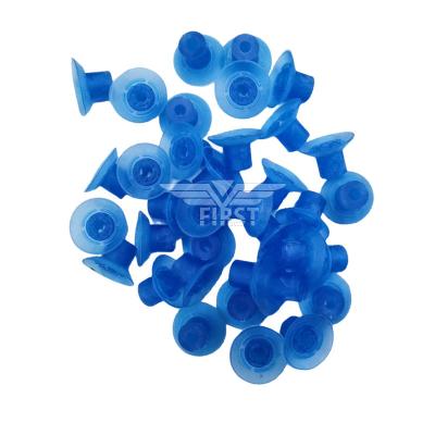 China Blaue Farbe Poly und Gummi-Sauger für Druckschneidemaschine 32 * 18mm Hohe Fußsauger zu verkaufen