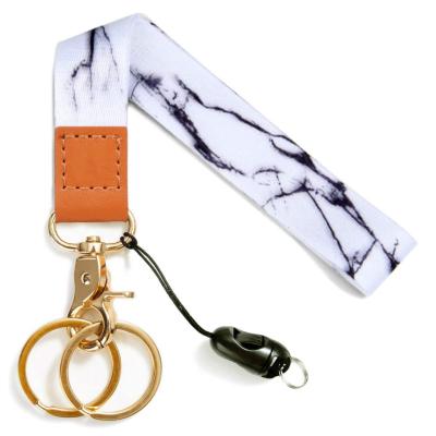 China Metal Print Key Chain Lanyard Wrist Strap Key Rope ID Card Camera Marble Lanyard for sale