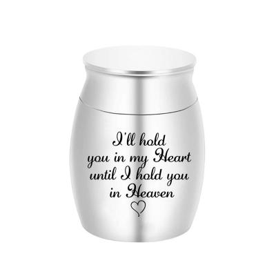 China Europe Small Keepsake Urns For Human Ashes Mini Cremation Urns For Ashes Stainless Steel Memorial Ashes en venta
