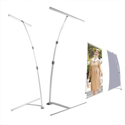 China Adjustable L Type Advertising Pull Up Banners Portable Display Stands for sale