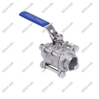 China Butt welded 3 PCS Ball valve for sale