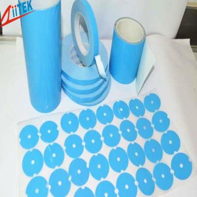 China Silicone Elastomer 50 Shore A White Thermal Adhesive Tape for LED Fluorescent Lamp 0.8 W/mK for sale
