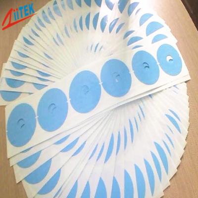China Strong Viscosity Thermal Adhesive Tape, Glass fiber blue Adhesive Tape for LED Aluminum Plate Heat Dissipation 1.0 W/mK for sale
