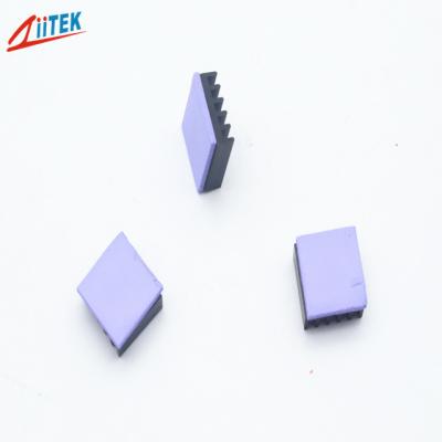 China High stickiness surface realize seal pcb/cpu/led silicone 2W violet thermal conductive pad	-50 to 200℃ for sale