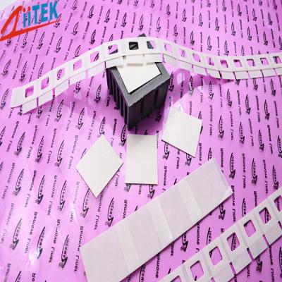 China Costa do elastómetro de silicone 50 uma fita adesiva térmica branca para a lâmpada fluorescente 0,8 W/mK do diodo emissor de luz à venda
