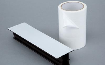 China Milk White Printing 2100MM 150MIC Window Extrusion Profile Protection Tape for sale