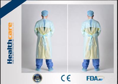 China PE / CPE Plastic Disposable Isolation Gowns , Patient Surgical Gowns S-XL Size for sale