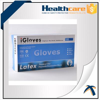 China Powder Free S M L XL Disposable Latex Examination Gloves Non Sterile for sale