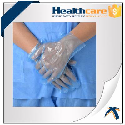 China Biodegradable Disposable Food Preparation Gloves , HDPE Clear Food Handing Gloves for sale