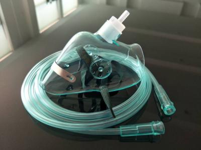 China Máscara de oxígeno médica transparente del equipamiento médico disponible del PVC con tubería en venta