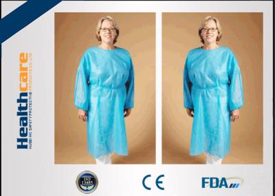 China Safety Disposable Surgical Gowns / Medical Isolation Gowns Free Sample 35/40/45Gsm for sale