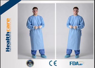 China Lightweight Disposable Surgical Gowns With Knitted Cuff Blood Resistence 130x150 Sterile Coat for sale