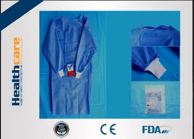China SMS Sterile Disposable Surgical Gowns , Disposable Theatre Gowns Anti - Blood S-3XL for sale