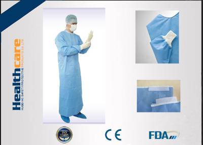 China EN13485 Disposable Surgical Gowns Anti - Fluid Nonwoven 4 Ties Single Use for sale