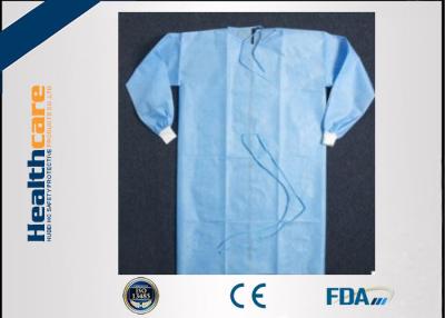 China Single Use Reinfoced 60g Disposable Patient Exam Gowns SMMMS for sale