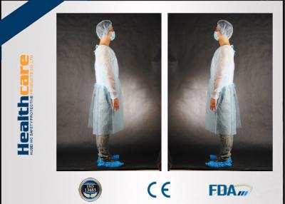 China PP/SMS/SMMS Disposable Exam Gowns Antibacterial Fluid Resistant for sale