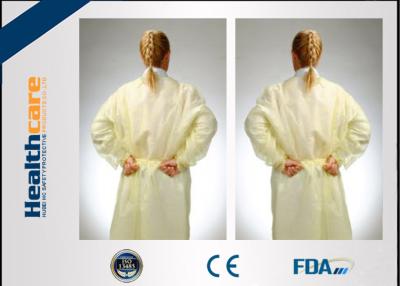 China Non - Irritating Disposable Isolation Gowns Non-woven 16-70G Patient Exam Gowns  for sale