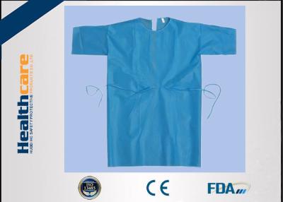 China Free Sample Disposable Isolation Gowns Lightweight Non Woven Gown With Elastic Cuff for sale