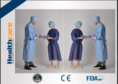 China Single Use SBPP SMS Disposable Isolation Gowns With Long Sleeves for sale