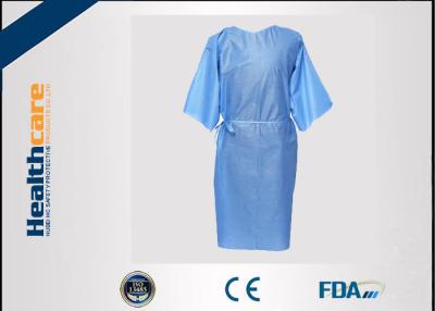 China Multifunction 16-80G Disposable Isolation Gowns Ultrasonic Heat Seal Blue/Yellow Coats for sale