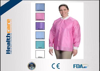 China OEM Sterile Disposable Visitor Coats With Buttons , Disposable Hospital Scrubs  for sale