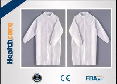 China Blue Disposable Lab Coats Anti-Static S-5XL With Elastic Cuffs Custom Made In Food Industry for sale