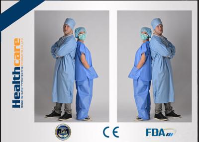 China Medical Uniform Disposable Scrub Suits V Or Round Neck Style Oil - Resistant for sale