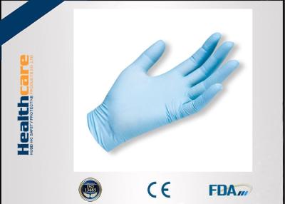 China Anti-Bacterial Nitrile Disposable Protective Gloves Blue Powder Free 100 Pcs Box for sale