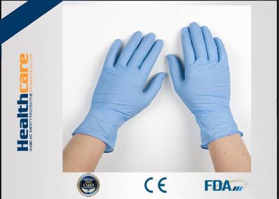 China Grade A Blue Nitrile Medical Grade Exam Disposable Gloves One Time Powder Free for sale
