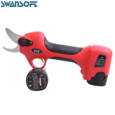 China Swansoft 2.5CM Battery Orchard Pruner Lithium Battery Portable Cutting Shears Scissors Cordless Electric Pruners for sale