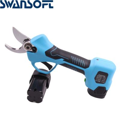 China Swansoft Electric Garden Pruner Scissors Cordless Electric Pruning Shears 2.5CM Battery Orchard Pruner for sale