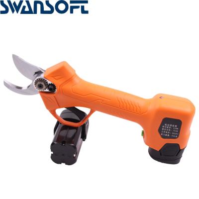 China Swansoft 2.5CM Battery Orchard Pruner 16. 8V Cordless Strong Steel Blade Garden Trimmer Plant Secateurs with 2 batteries for sale