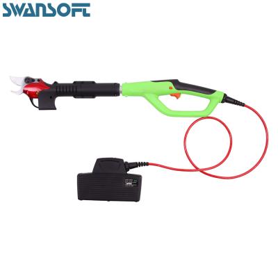 China Swansoft 30mm Portable Long Handle Reach Bypass Electric Pruning Shears for Trimming for sale